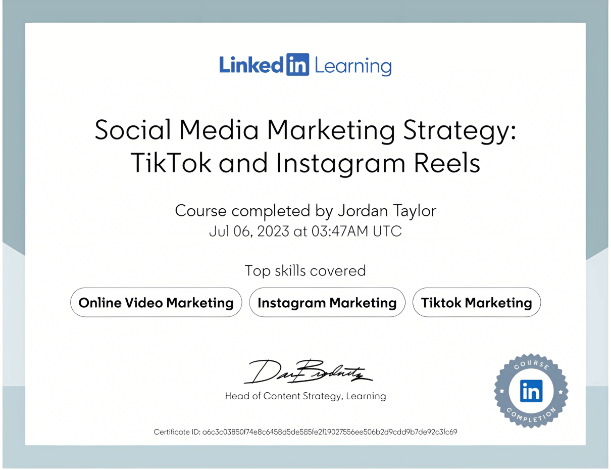 LinkedIn Cert 1-1