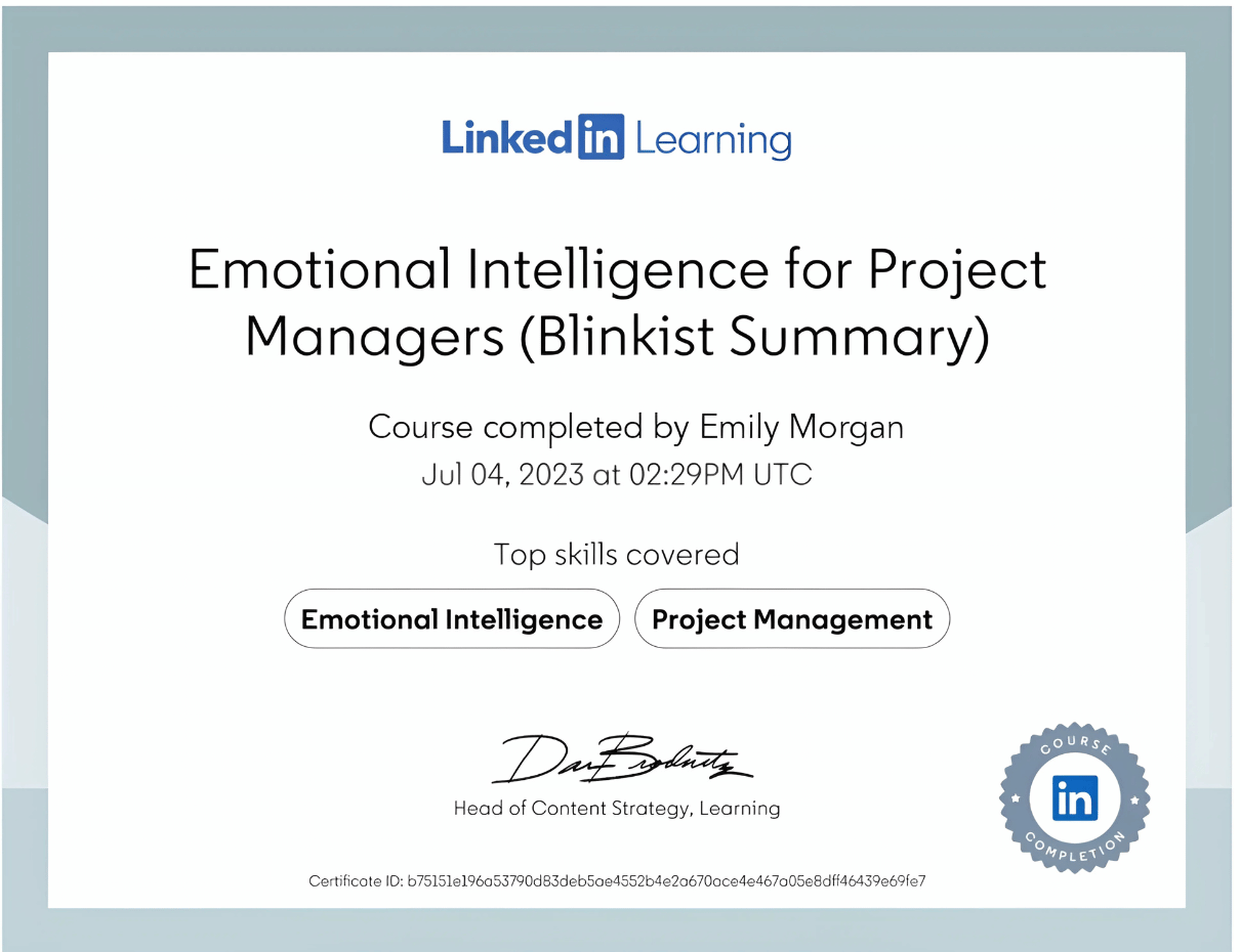 LinkedIn Cert 2